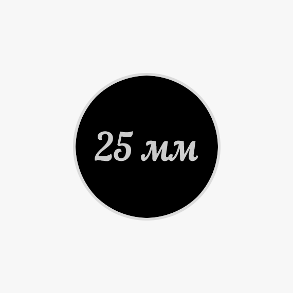 Наклейка виниловая черная, диаметр 25 мм sticker_25_black - фото 6045