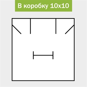 Ложемент в коробку 10х10х3 см, для серег, подвески, кольца 101015_black