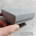 Коробка 10х10х3 см серая самосборная 10103_grey