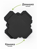 Коробка 10х10х3 см черная самосборная 10103_black
