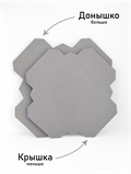 Коробка 10х10х3 см серая самосборная 10103_grey