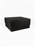 Коробка 15х15х5 см черная самосборная с тиснением логотипа 15155_black_T