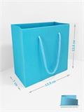Пакет 13,5х13,5х7 см бирюзовый со сборным дном 1351357_azure